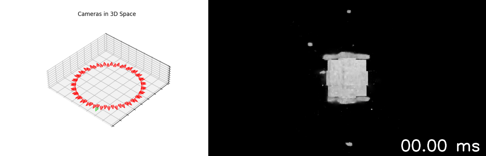 sim explosion - Time movement - stitched cam + frames